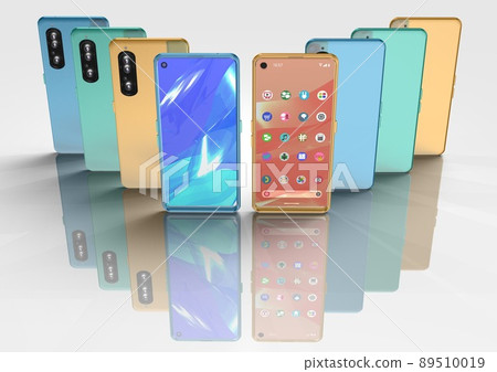 Latest smartphone wallpaper home screen (3DCG image) 89510019