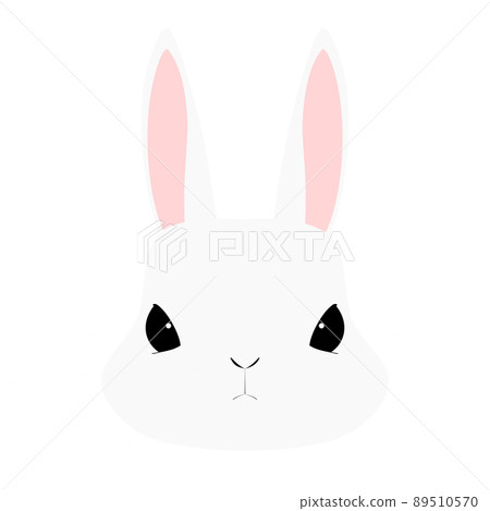 兔子麵朝上插圖素材 兔子麵朝上插圖素材 89510570