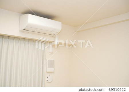 Image of interior space with air conditioner installed Image of interior space with air conditioner installed 89510622
