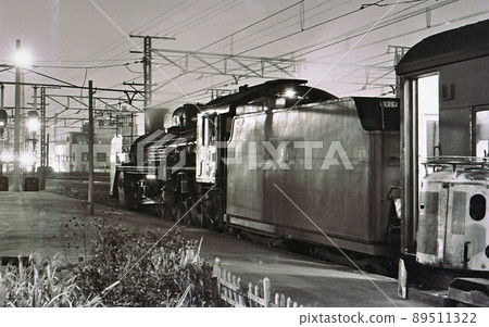 1968 C57 steam locomotive and old passenger car at Ryogoku Station Sobu Main Line Tokyo 1968 C57 steam locomotive and old passenger car at Ryogoku Station Sobu Main Line Tokyo 89511322