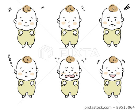 Baby with various facial expressions Baby with various facial expressions 89513064