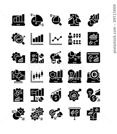 data analytics report business organization solid glyph icon data analytics report business organization solid glyph icon 89515609