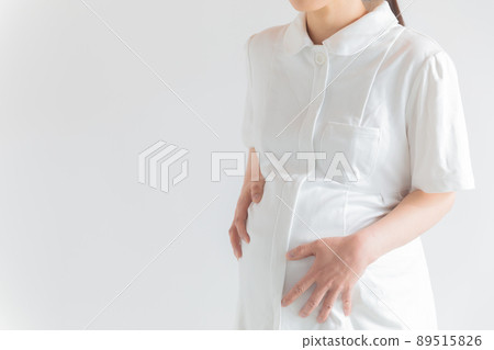 Working pregnant woman full month tension abdominal pain Working pregnant woman full month tension abdominal pain 89515826