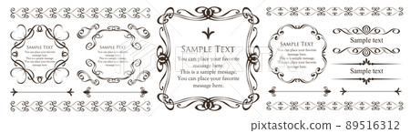 Decorative Design Beautiful Frame Frame Design Template Antique Vintage Luxury 89516312