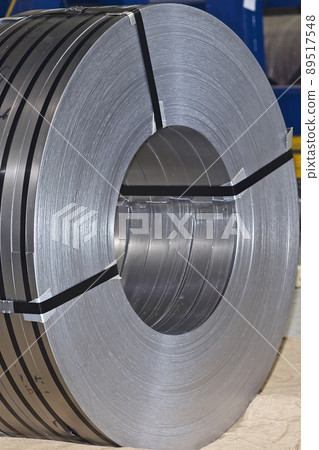 Rolls of cold-rolled galvanized steel in stock Rolls of cold-rolled galvanized steel in stock 89517548