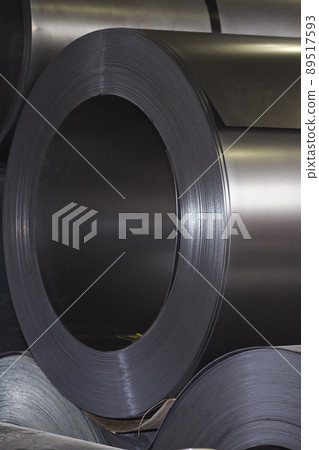 Rolls of cold-rolled galvanized steel in stock Rolls of cold-rolled galvanized steel in stock 89517593