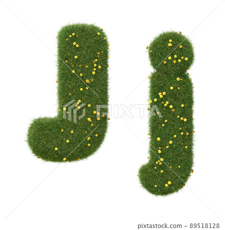 Realistic grass alphabet isolated on white background. Collection. 3D image. Realistic grass alphabet isolated on white background. Collection. 3D image. 89518128
