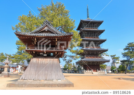 【香川縣】四國聖地“善通寺75號”總本山善通寺(五層寶塔和鍾樓) 【香川縣】四國聖地“善通寺75號”總本山善通寺(五層寶塔和鍾樓) 89518626