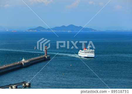 [香川縣]高松港天氣晴朗 89518731