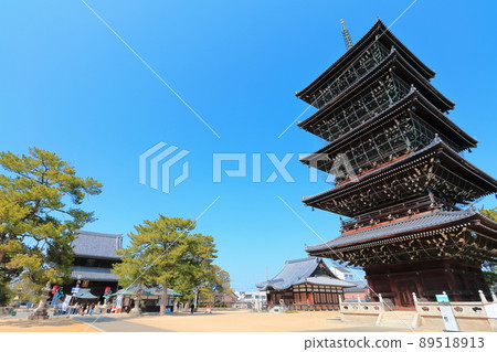 [香川縣]四國聖地“善通寺75號”總本山善通寺（近藤和五層塔） 89518913