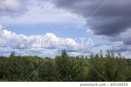 landscape with majestic beautiful dramatic pre-threatening sky. Cloudy sky landscape with majestic beautiful dramatic pre-threatening sky. Cloudy sky 89520650