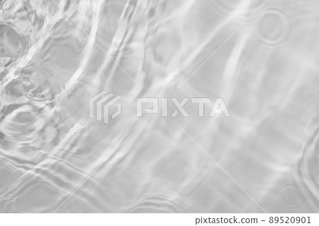 Water texture with sun reflections on the water overlay effect for photo or mockup. Organic light gray drop shadow caustic effect with wave refraction of light. Banner with copy space. 89520901