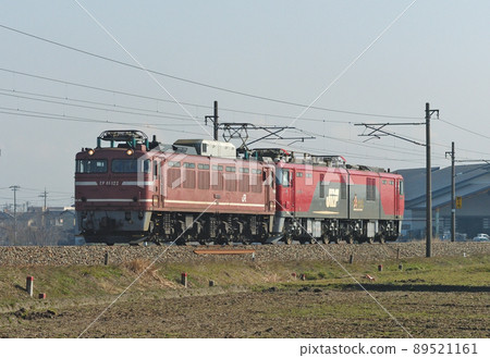 Hokuriku Main Line Nonoichi-Matto JR Freight EF81-122 (Toyama) + EH500-25 (Sendai) Kyushu Performance Test 89521161