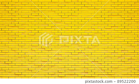 Brick wall yellow for texture background. 89522200