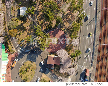 神戶櫻花環繞的須浦公園鳥瞰圖 89522219