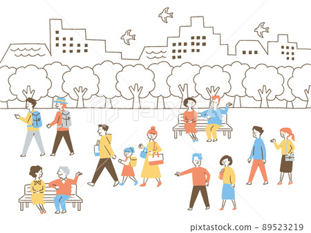 生活在城市中的人們_set 02_color 生活在城市中的人們_set 02_color 89523219