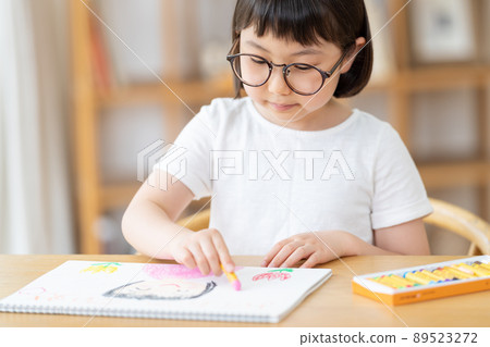 Children's drawing living room Children's drawing living room 89523272