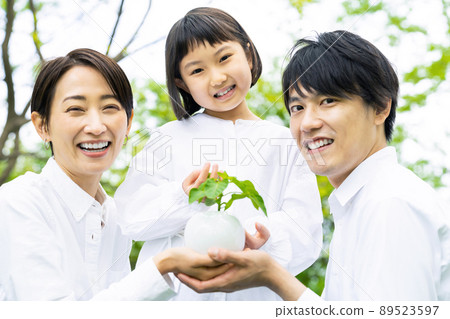 Family with plants Environmental protection image Sustainable SDGs Family with plants Environmental protection image Sustainable SDGs 89523597