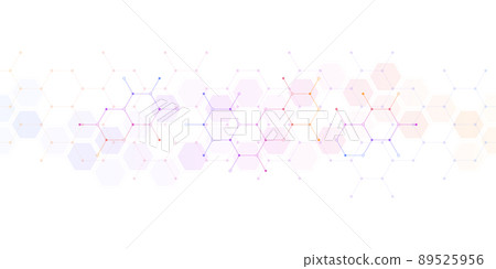 Abstract geometric background with hexagons pattern. The design element of hexagonal shape 89525956