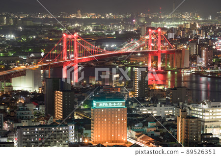 從高遠山看若多橋的夜景 2 從高遠山看若多橋的夜景 2 89526351