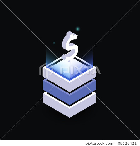 3D Graphic Currency Element, Decorative Shiny Dollar Sign 3D Graphic Currency Element, Decorative Shiny Dollar Sign 89526421