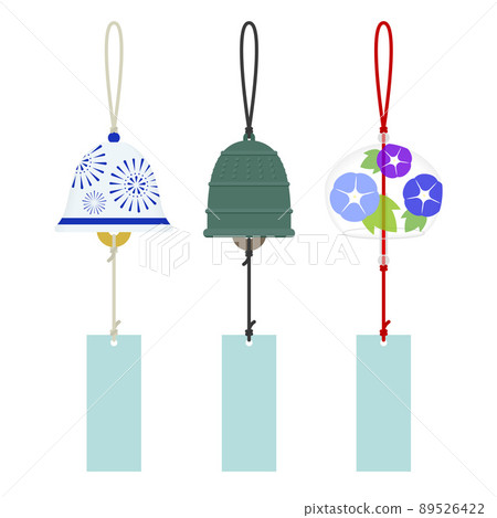 Wind chime illustration set Wind chime illustration set 89526422