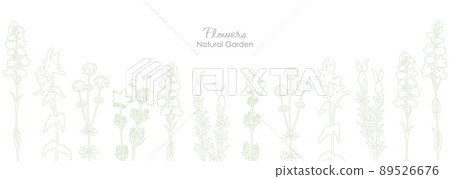 Natural flower silhouette illustration with a calm atmosphere 89526676