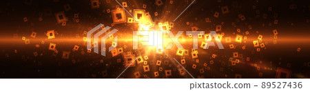 氖線、直線、粒子束、發射線、橫長 89527436