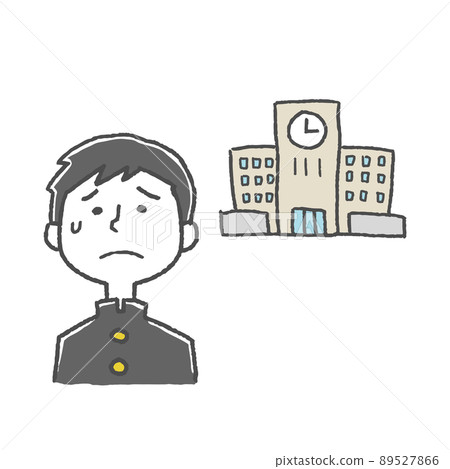 Male students who feel uneasy about school 89527866