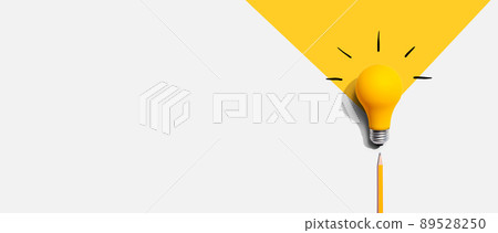 Idea light bulb with a pencil Idea light bulb with a pencil 89528250
