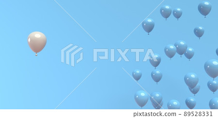 One out unique floating balloon concept - 3D One out unique floating balloon concept - 3D 89528331