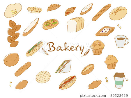 Bread bakery illustration set (hand-painted vector) Bread bakery illustration set (hand-painted vector) 89528439