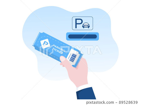 Valet Parking with Ticket Image and Multiple Cars on Public Car Park in Flat Background Cartoon Illustration Valet Parking with Ticket Image and Multiple Cars on Public Car Park in Flat Background Cartoon Illustration 89528639