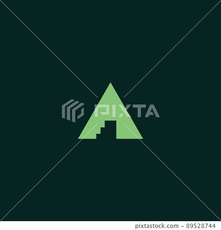 Logo design combination of triangle symbol and ladder symbol Logo design combination of triangle symbol and ladder symbol 89528744