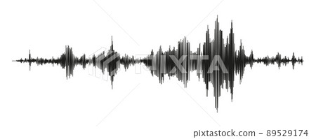 Seismograph measurement or lie detector graph. Seismic measurements with data record. Vector illustration 89529174