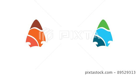 The spearhead ornament foliage logo design is attractive and elegant 2 89529313