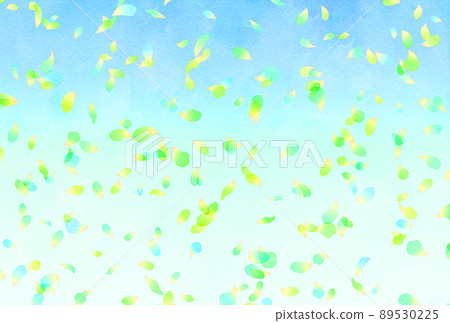 Background material_Watercolor_Flower snowstorm_Yellow green Background material_Watercolor_Flower snowstorm_Yellow green 89530225