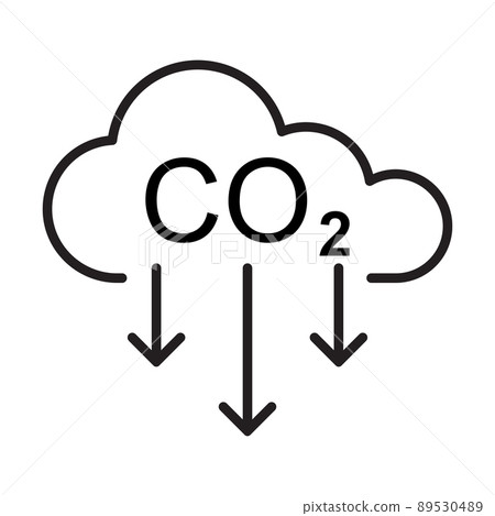 Carbon emissions reduction icon vector for graphic design, logo, web site, social media, mobile app, ui illustration Carbon emissions reduction icon vector for graphic design, logo, web site, social media, mobile app, ui illustration 89530489