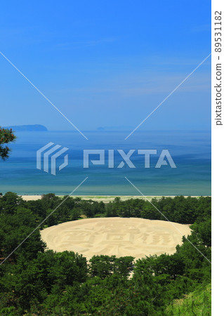 [Kagawa Prefecture] Fresh green coin-shaped sand painting 89531182