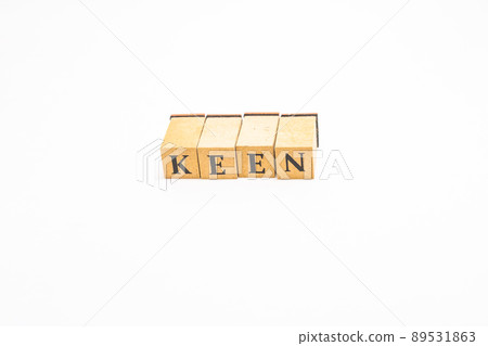 English word block KEEN 89531863