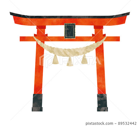 Torii watercolor painting 89532442