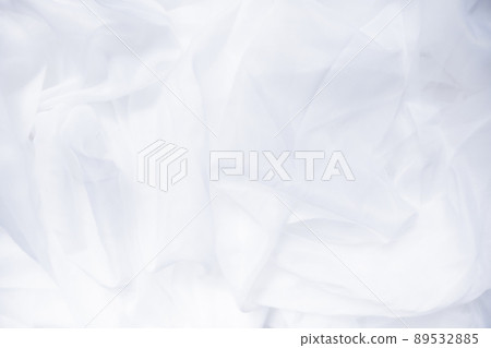 織物背景材料白色白色薄紗文本空間 89532885