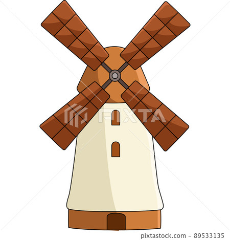 Windmill Cartoon Colored Clipart Illustration Windmill Cartoon Colored Clipart Illustration 89533135