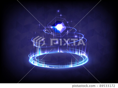 Aura stage for showing. GUI and UI virtual reality. Portal and hologram science futuristic. Sci-fi digital hi-tech stage in glowing HUD projector. Magic gate in game fantasy. Circle teleport podium Aura stage for showing. GUI and UI virtual reality. Portal and hologram science futuristic. Sci-fi digital hi-tech stage in glowing HUD projector. Magic gate in game fantasy. Circle teleport podium 89533172