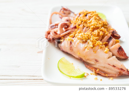 fried squid with garlic fried squid with garlic 89533276
