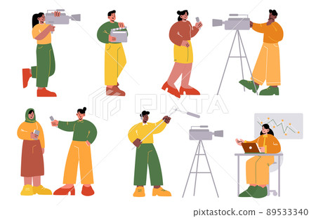 Set professional tv employees, mass media industry Set professional tv employees, mass media industry 89533340