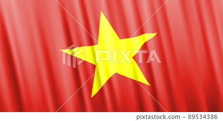 Wavy vector flag of Vietnam 89534386