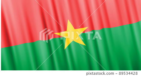 Wavy vector flag of Burkina Faso Wavy vector flag of Burkina Faso 89534428