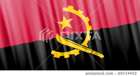 Wavy vector flag of Angola 89534450
