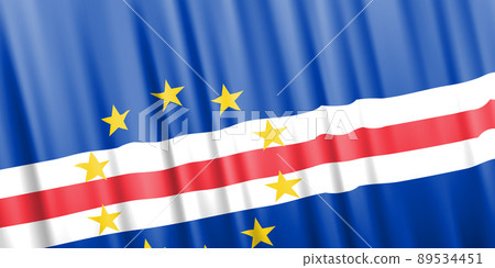 Wavy vector flag of Cape Verde Wavy vector flag of Cape Verde 89534451